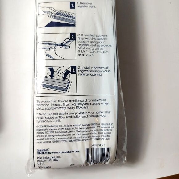 3-12 Packs of Purafilter 2000 Vent Filters 4'X12" New Sealed - Picture 6 of 6
